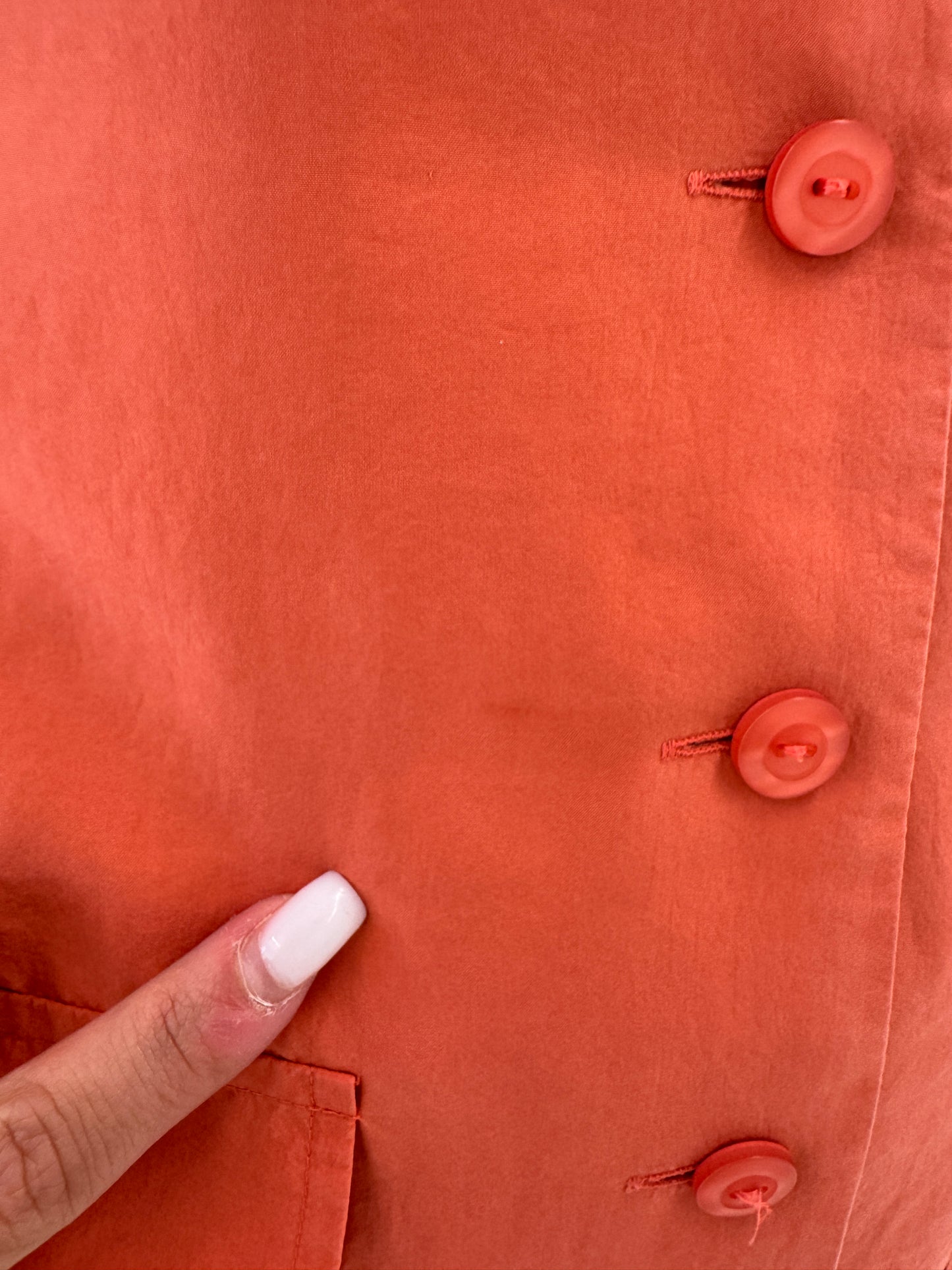 Rochie maxi din mătase naturală salmon orange