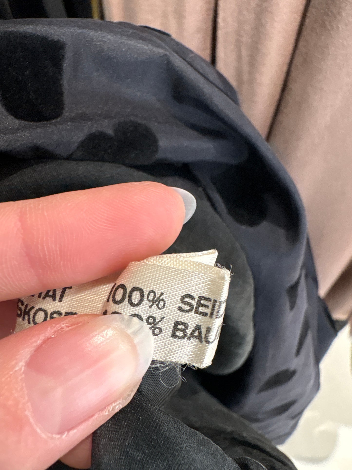 LBD vintage din catifea cu spate gol și tafta cu buline din mătase naturală