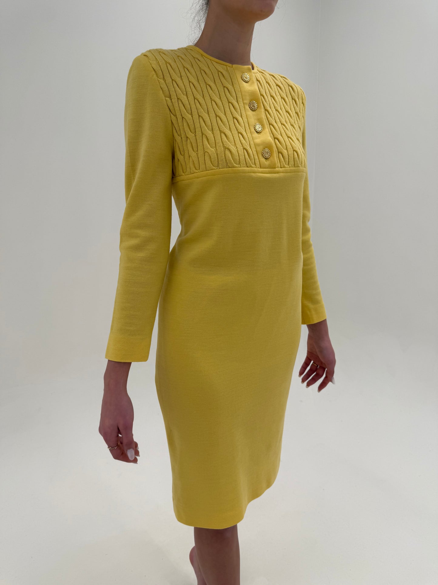 Rochie luxury Luisa Spagnoli de primăvară din jerse extrafin de lana