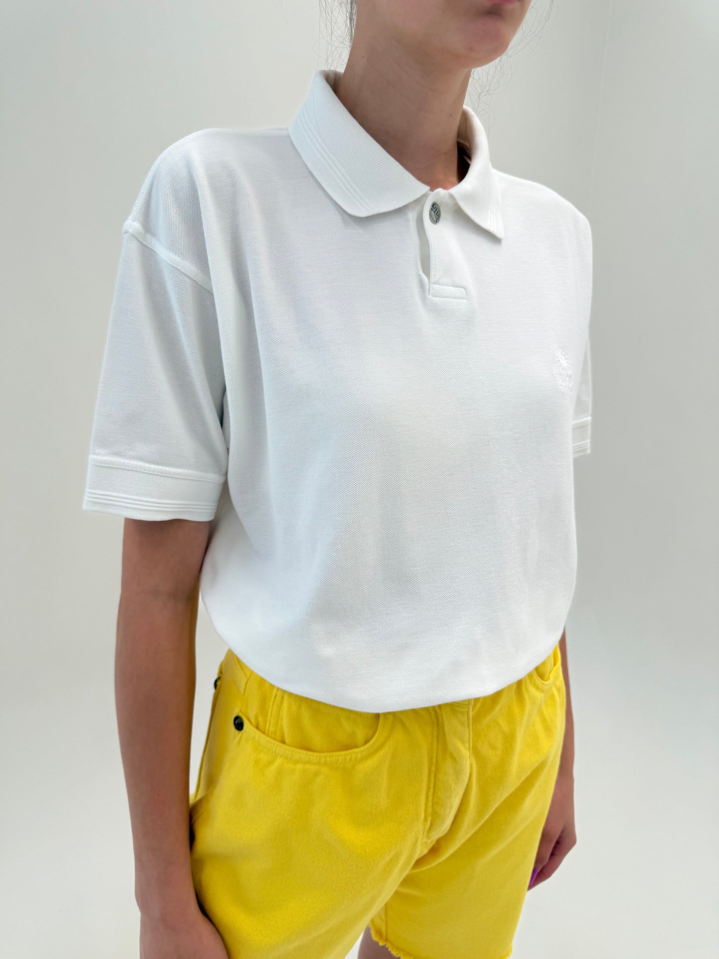 Top polo Versace cu influențe casual din bumbac excepțional