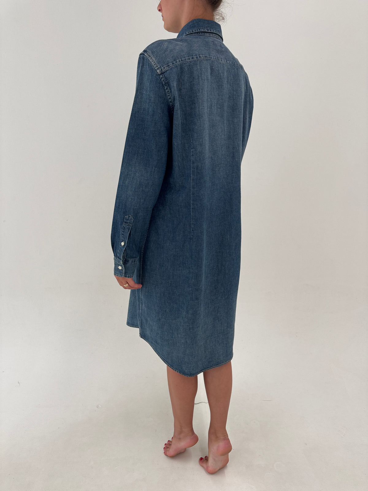 Rochie Ralph Lauren din jeans moale de bumbac