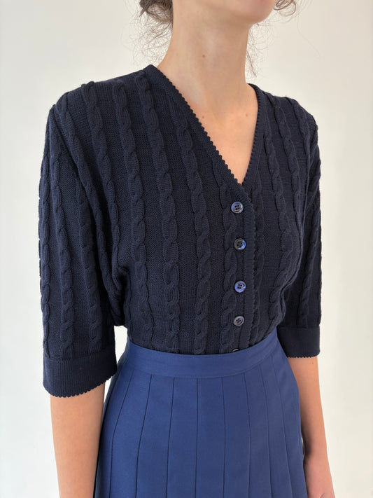 Top italian de gramaj mare din lana merino extrafina cu torsade