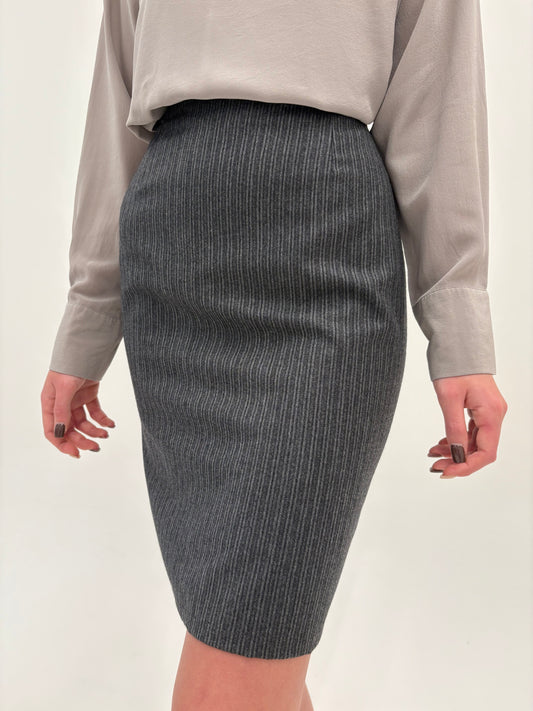 Fustă Marella by Max Mara din lana cu cașmir și dungi fine verticale