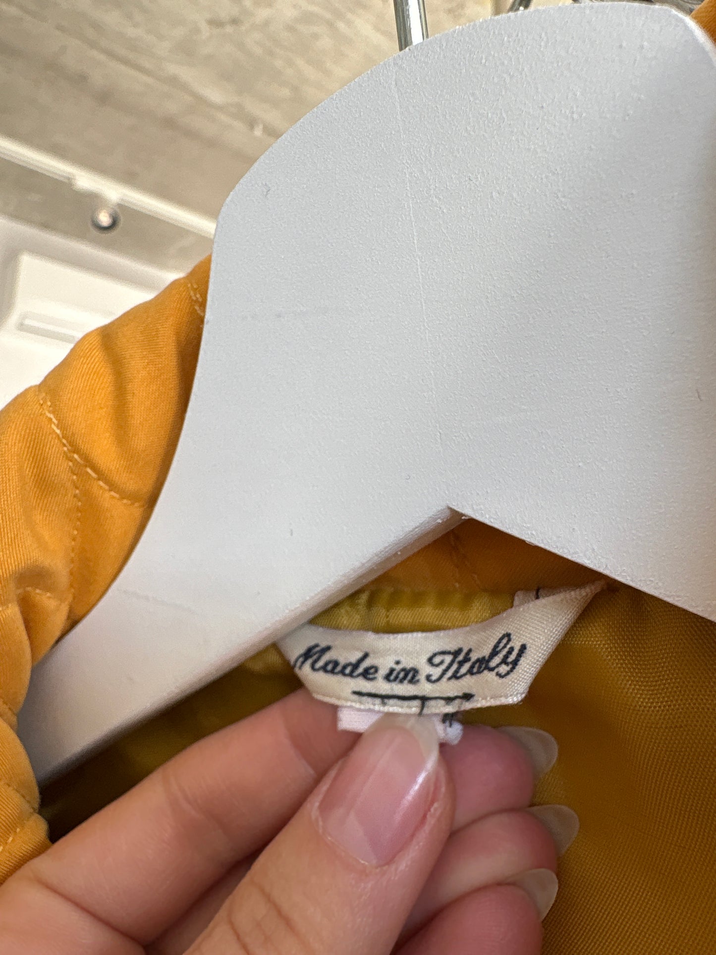 Jacheta premium matlasata saffron yellow groasă