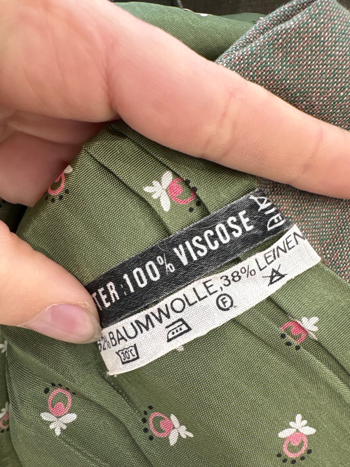 Rochie vintage din pânză de in și bumbac în nuanța superbă