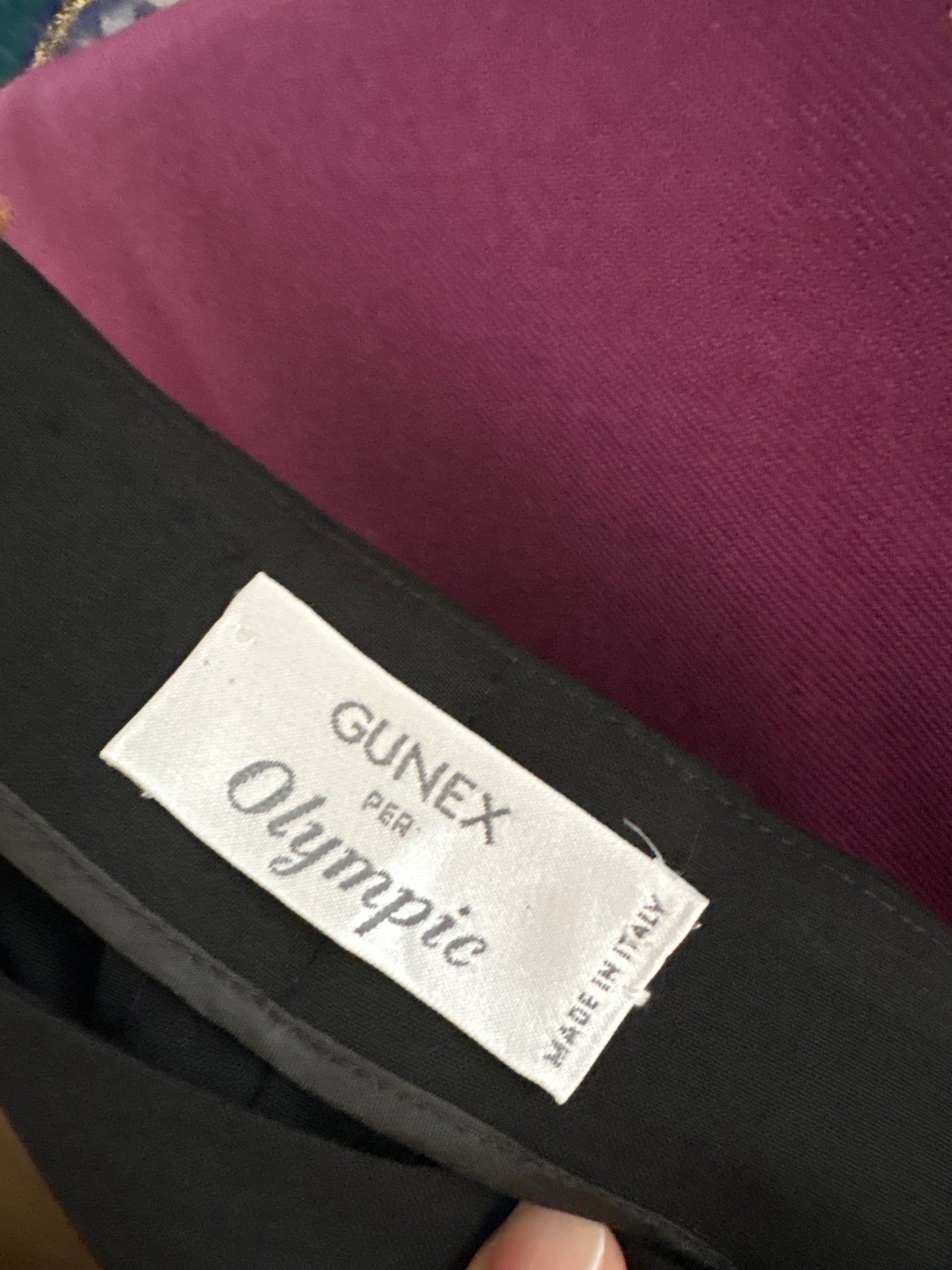 Pantaloni negri spre palazzo din lana extrafina de la zi la seară