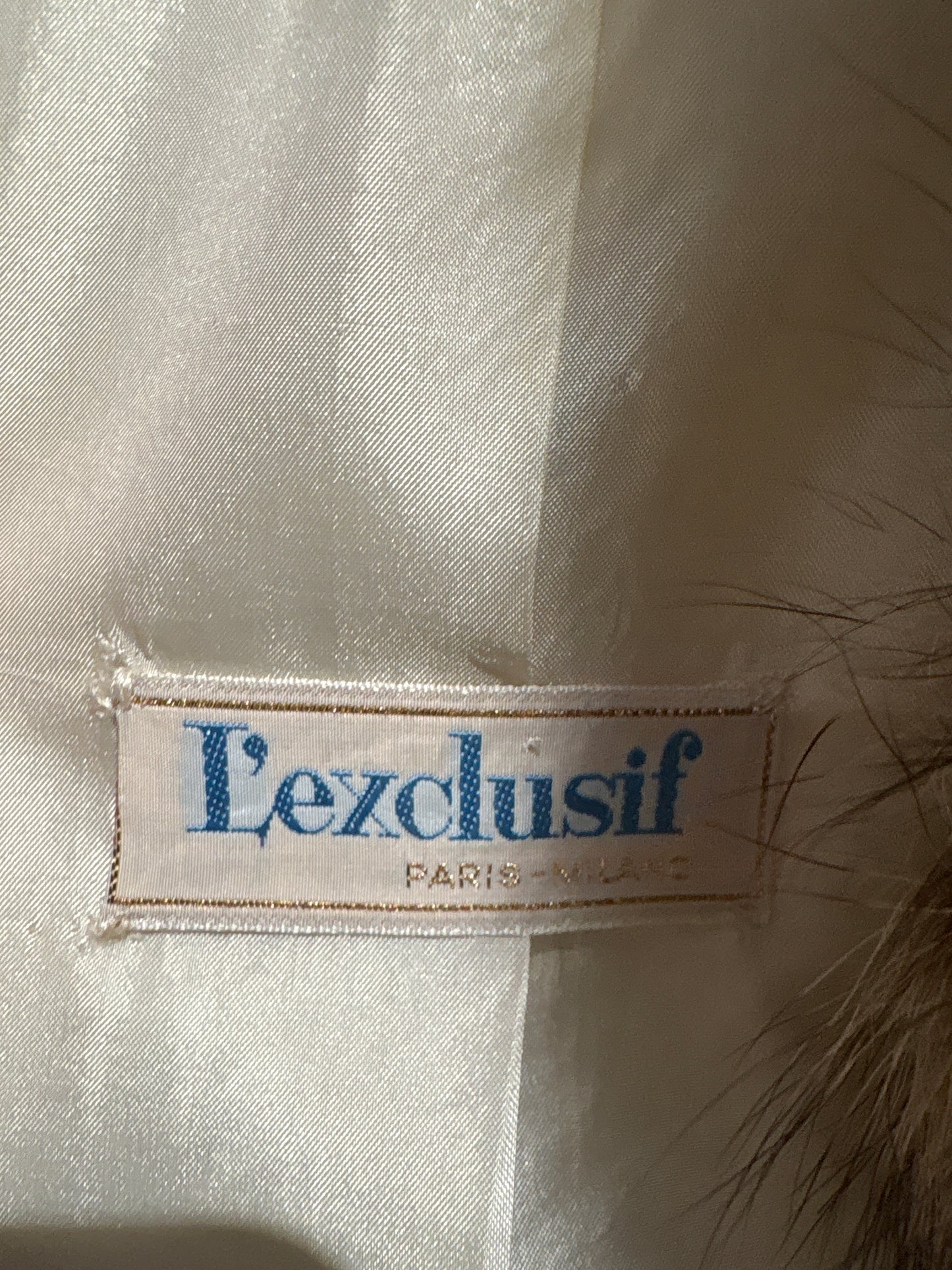 Palton old vintage anii 60 în stil New Look Dior cu blană naturală de raton