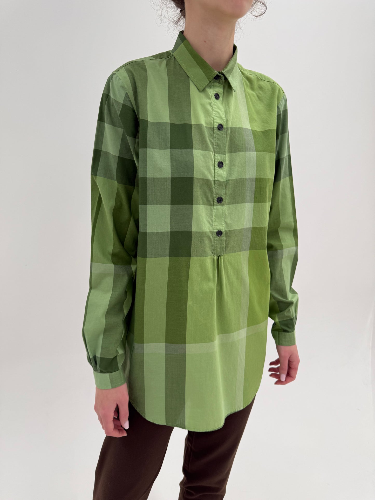 Cămașa Burberry cu print specific brandului din poplin de bumbac