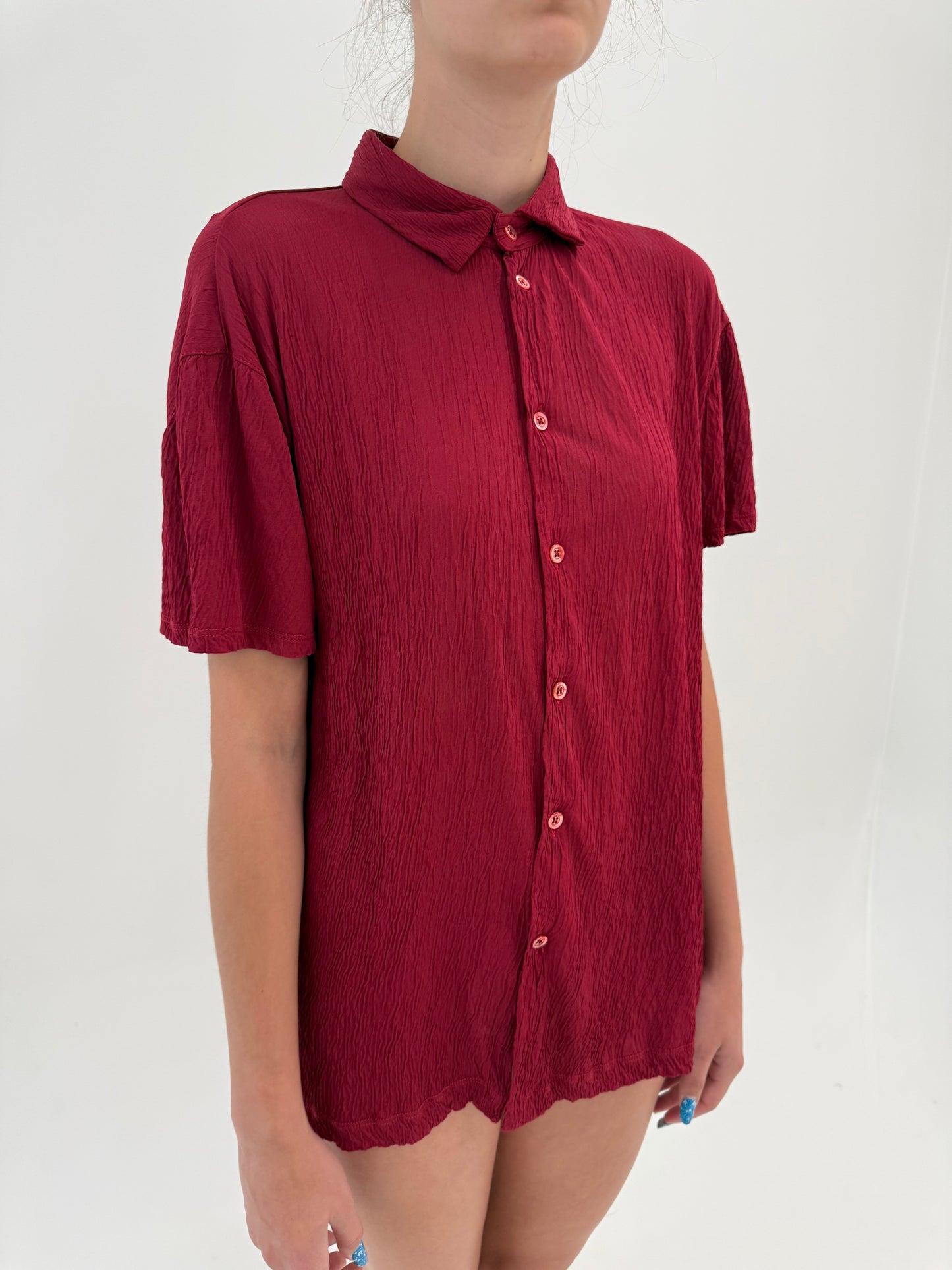 Cămașa ultra luxury Armani burgundy no iron in croi clasic atemporal