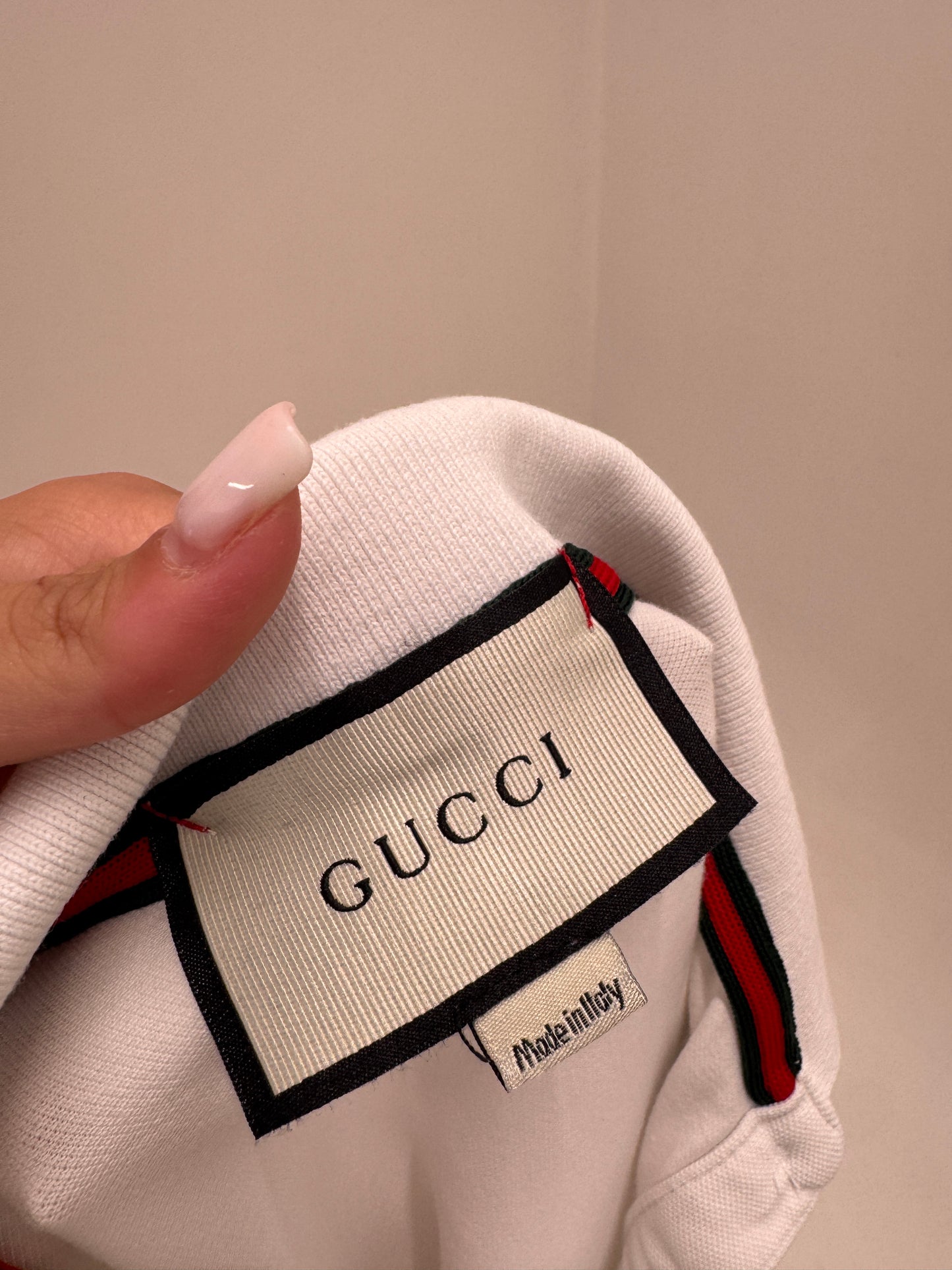 Top polo Gucci din bumbac de gramaj mare brodat