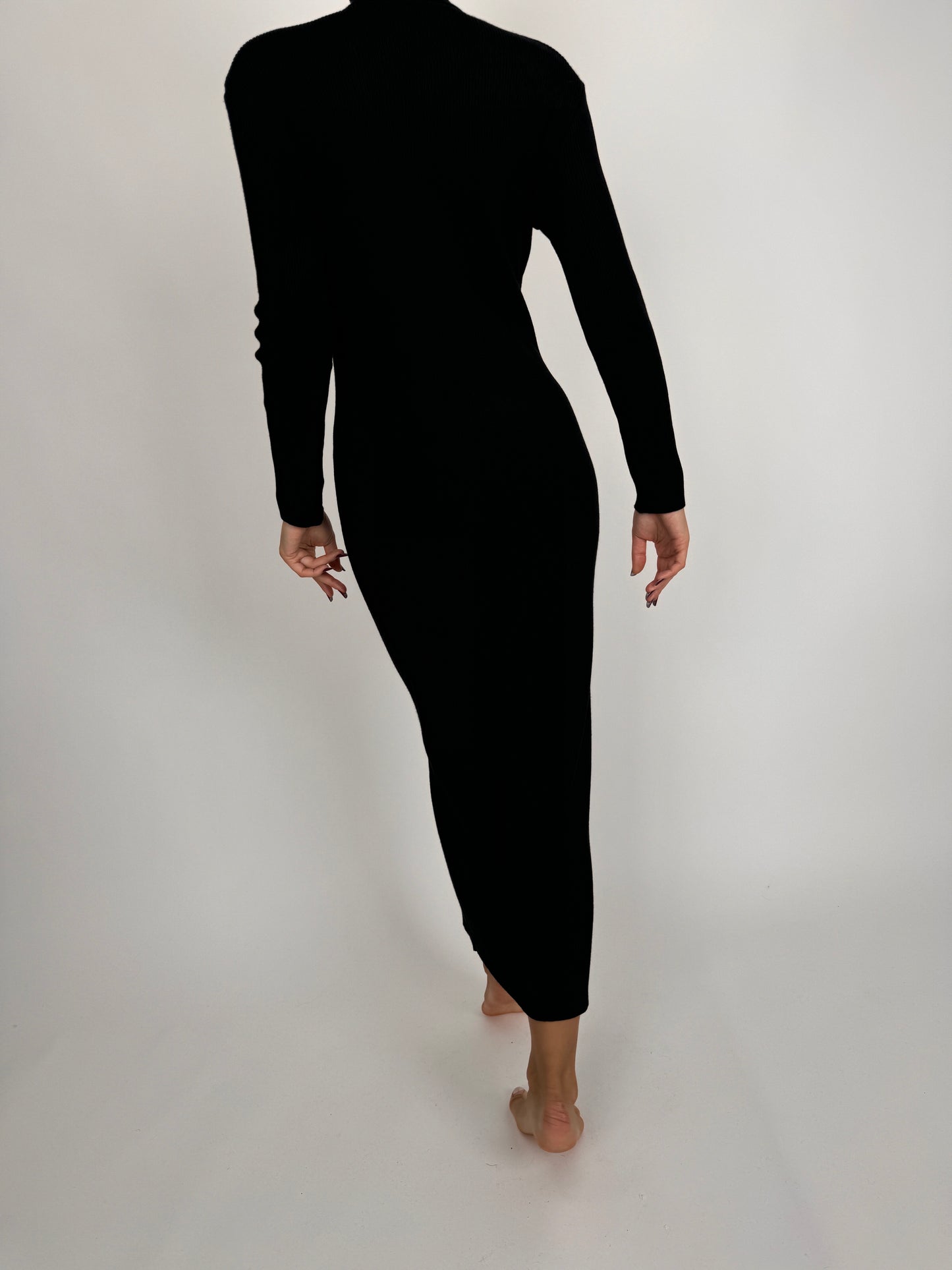 LBD tip Maleta din jerse extrafina de lana ribbed