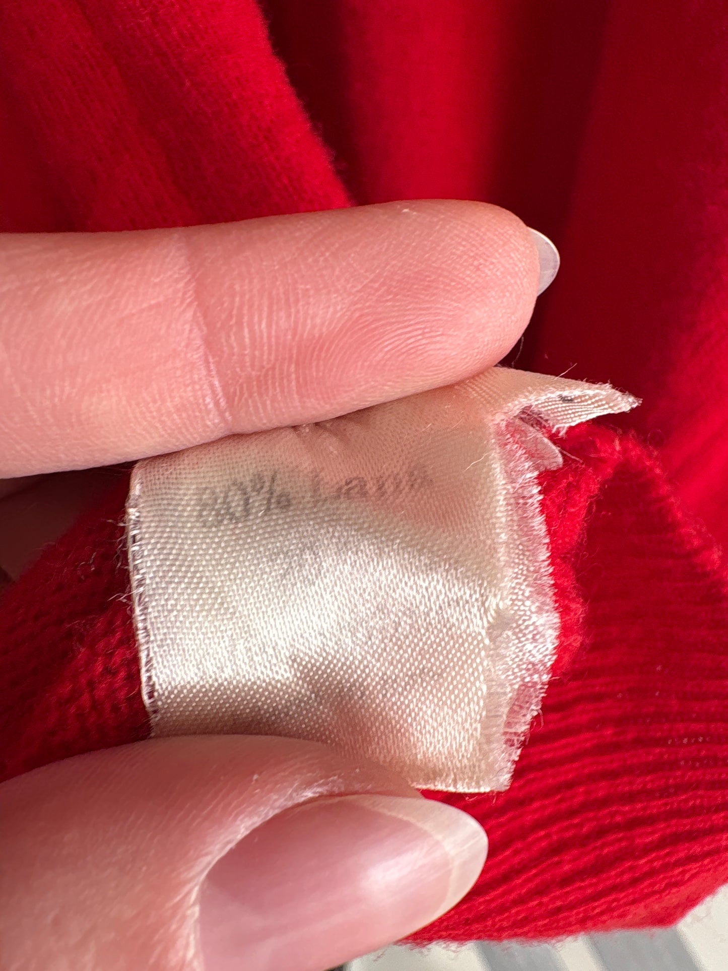 Top/ vesta vintage cherry red 80% lana extrafina