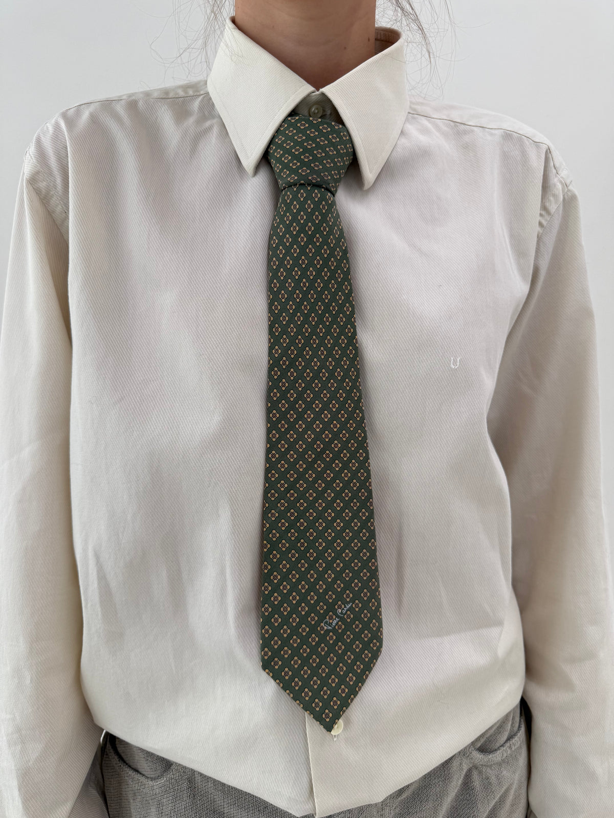 Cravata vintage Pierre Cardin din mătase naturală