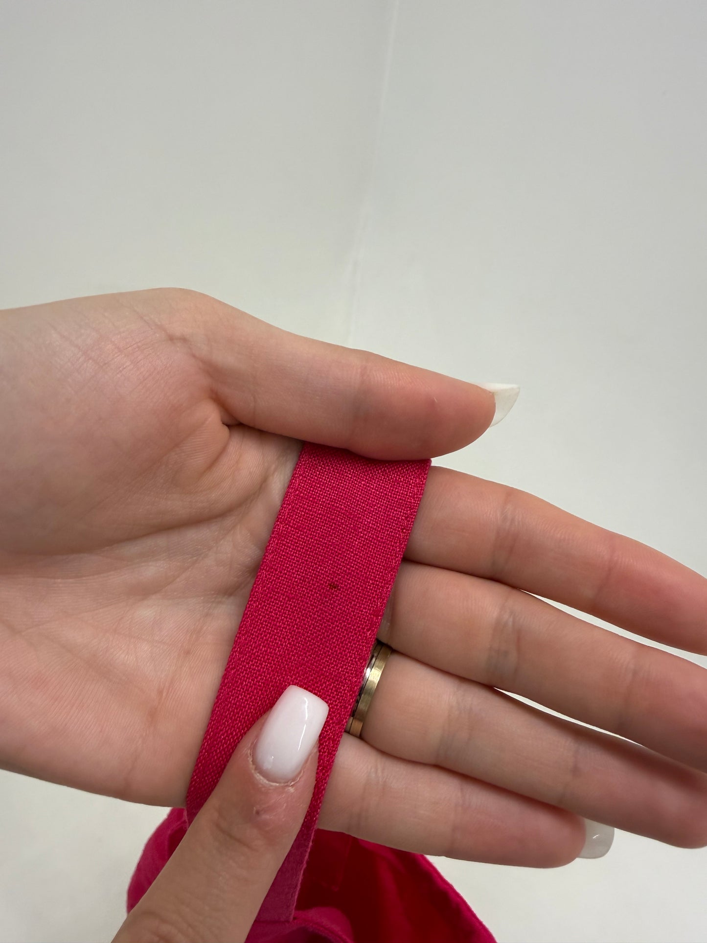 Set vintage fucsia din pânză excepțională de in în croi chic