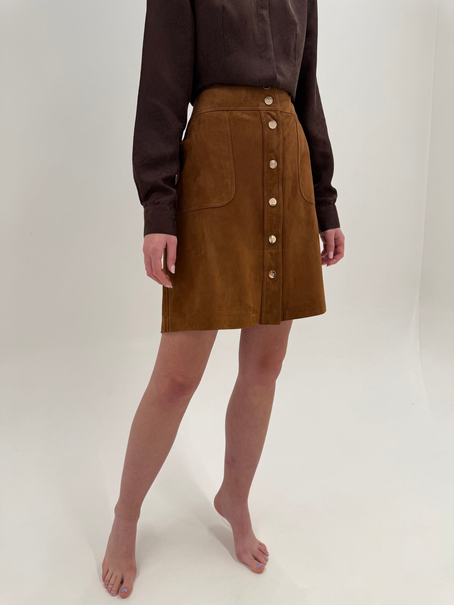 Fustă luxury Luisa Spagnoli din piele naturală