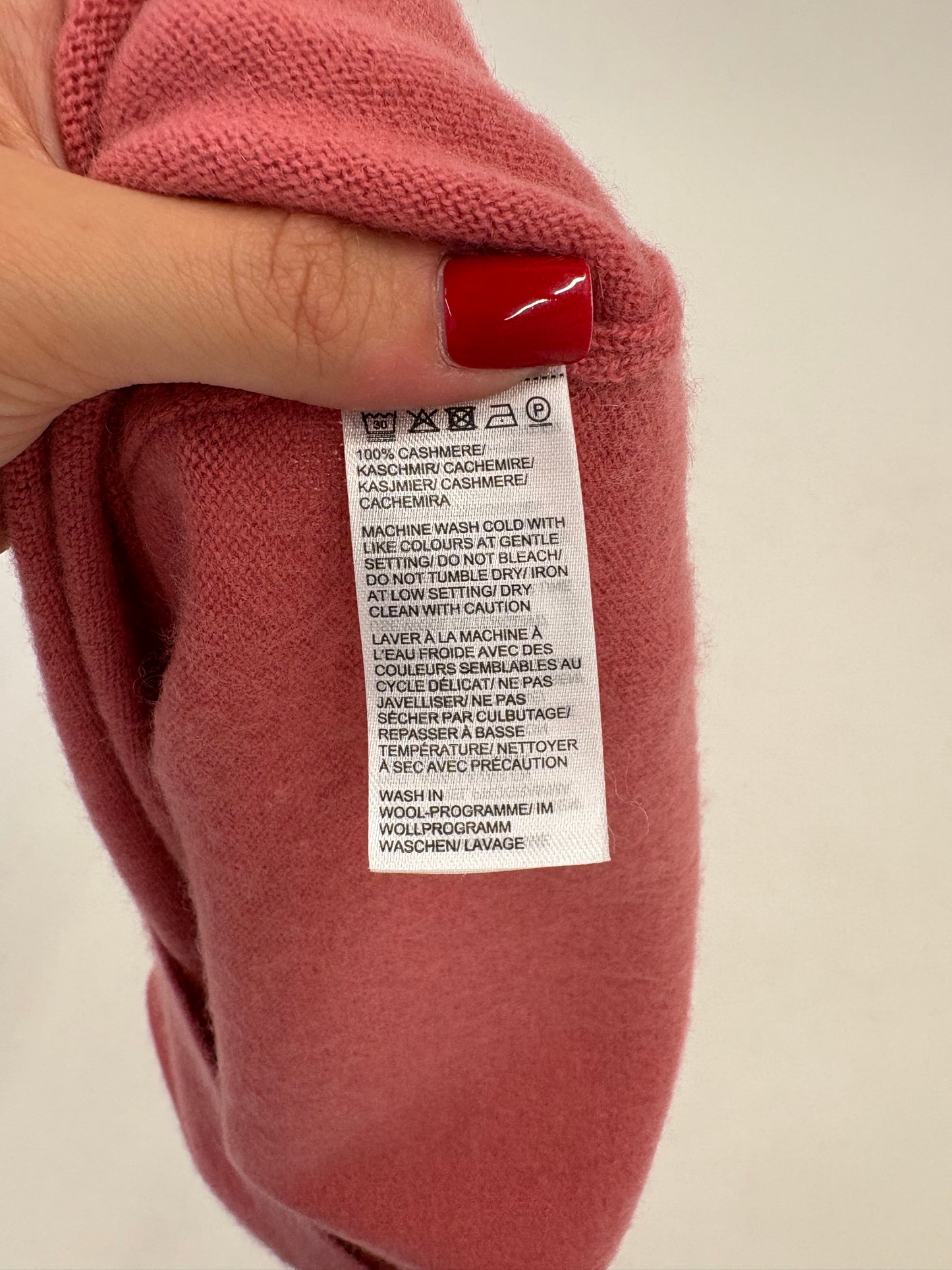 Pulover de cașmir multiply rose pink