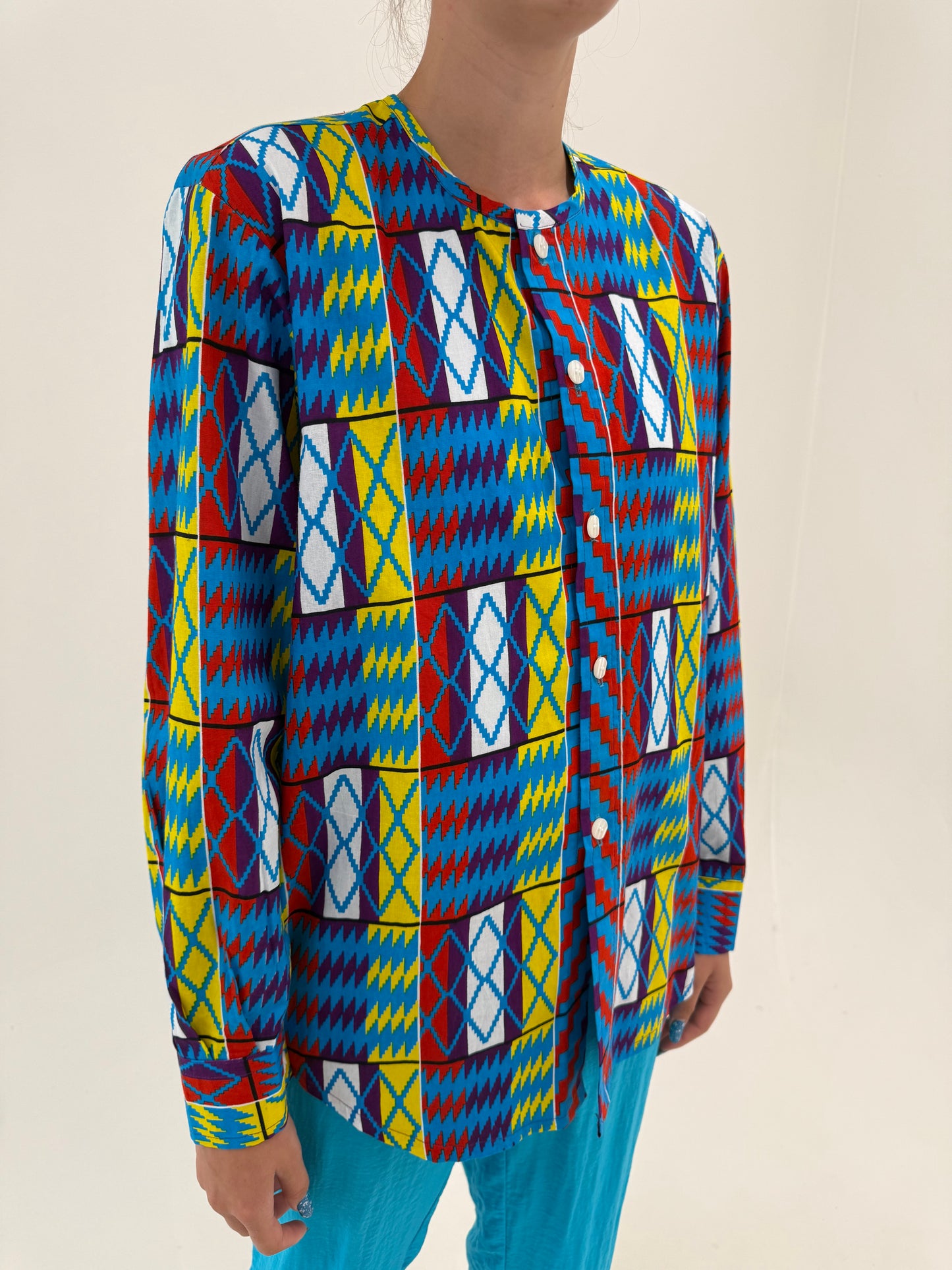 Overshirt în culori tari din canvas de bumbac tall