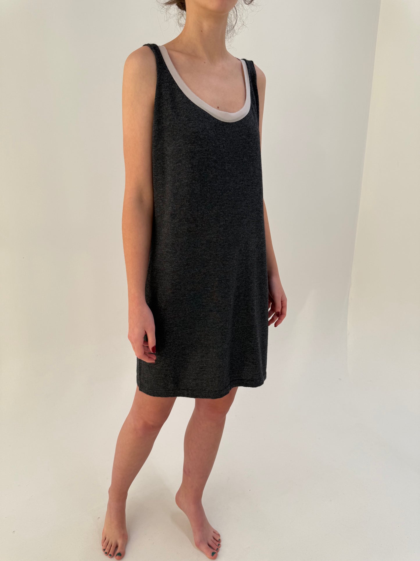 Set de brand luxury italian din cașmir cu lana merino și inserții de mătase naturală