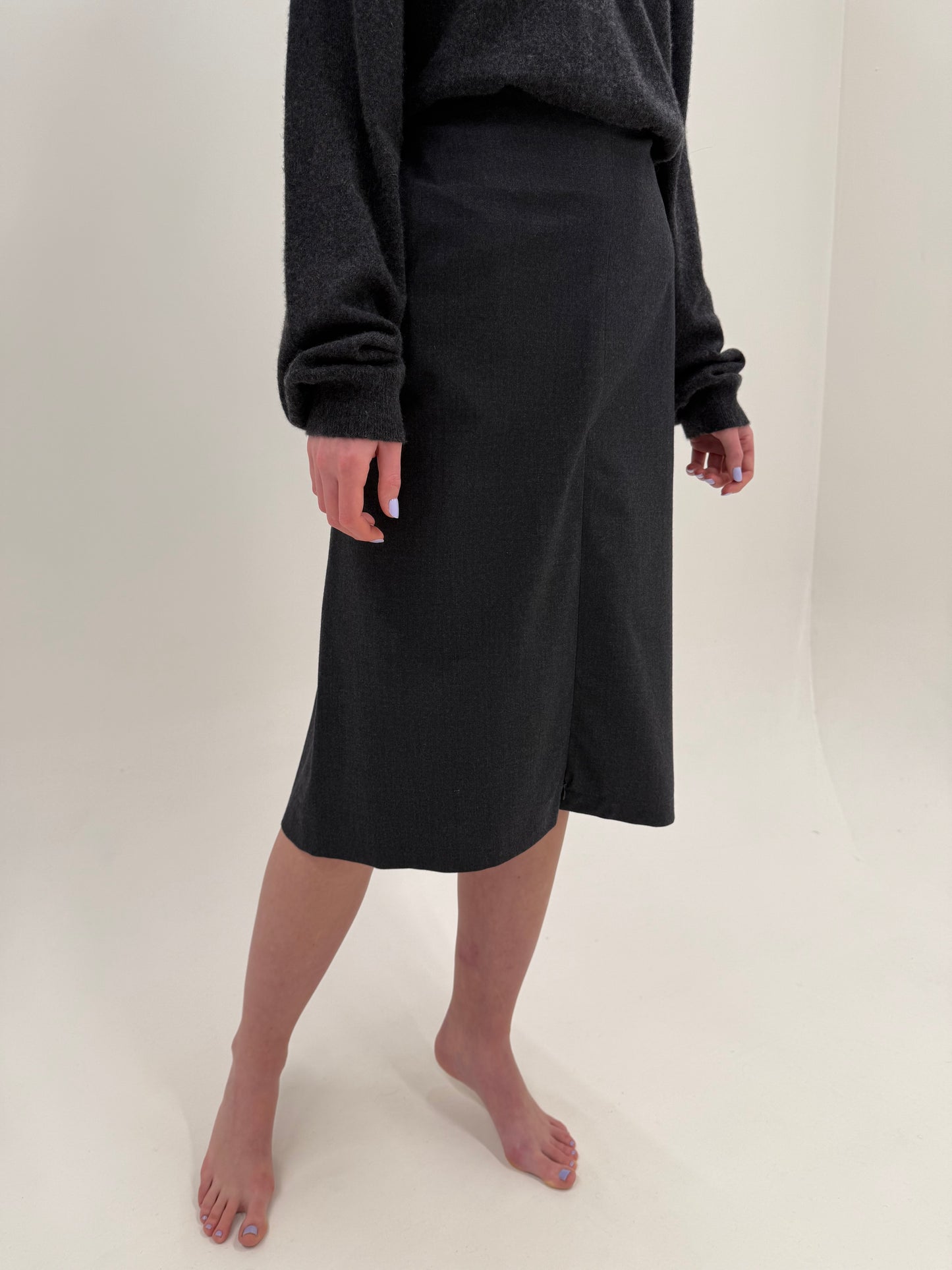 Fustă ultra luxury Jil Sander în croi specific brandului cu buzunare