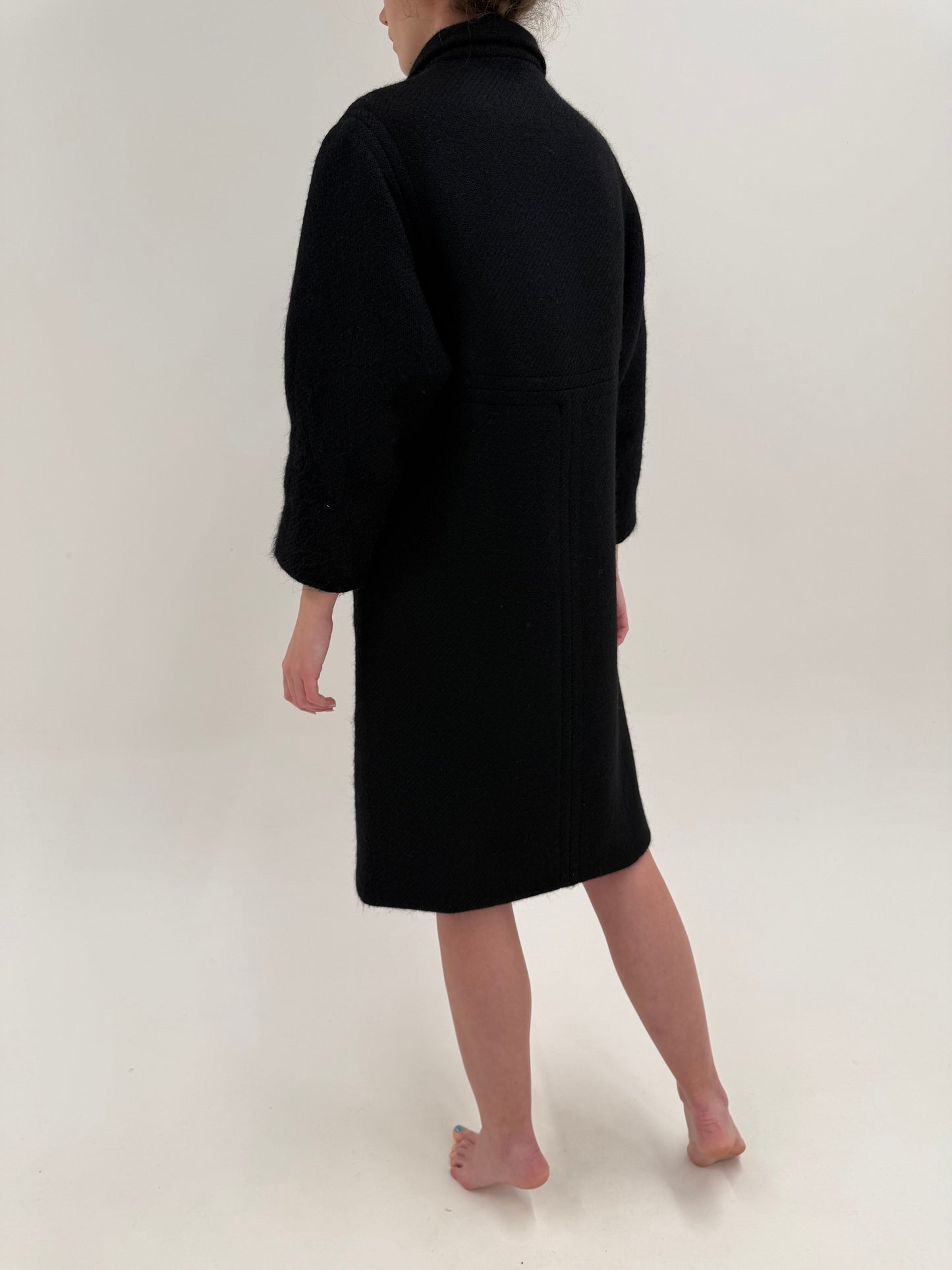 Palton old vintage anii 50 de colecție italian on stil Dior din boucle gros de lana extrafina