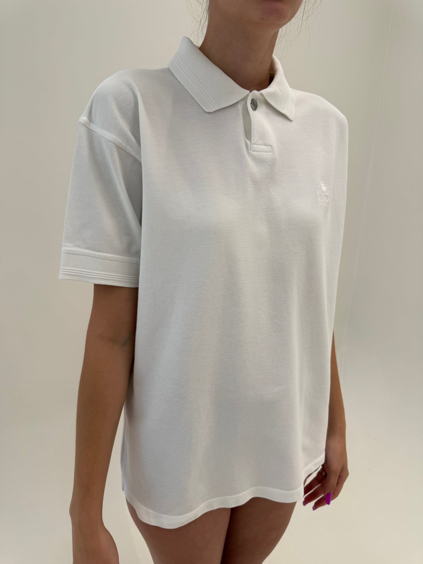 Top polo Versace cu influențe casual din bumbac excepțional