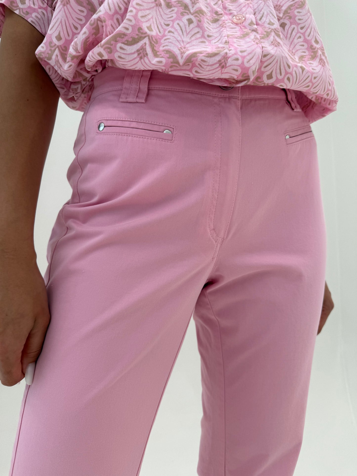 Pantaloni premium ultra confort din bumbac modelator powder Pink