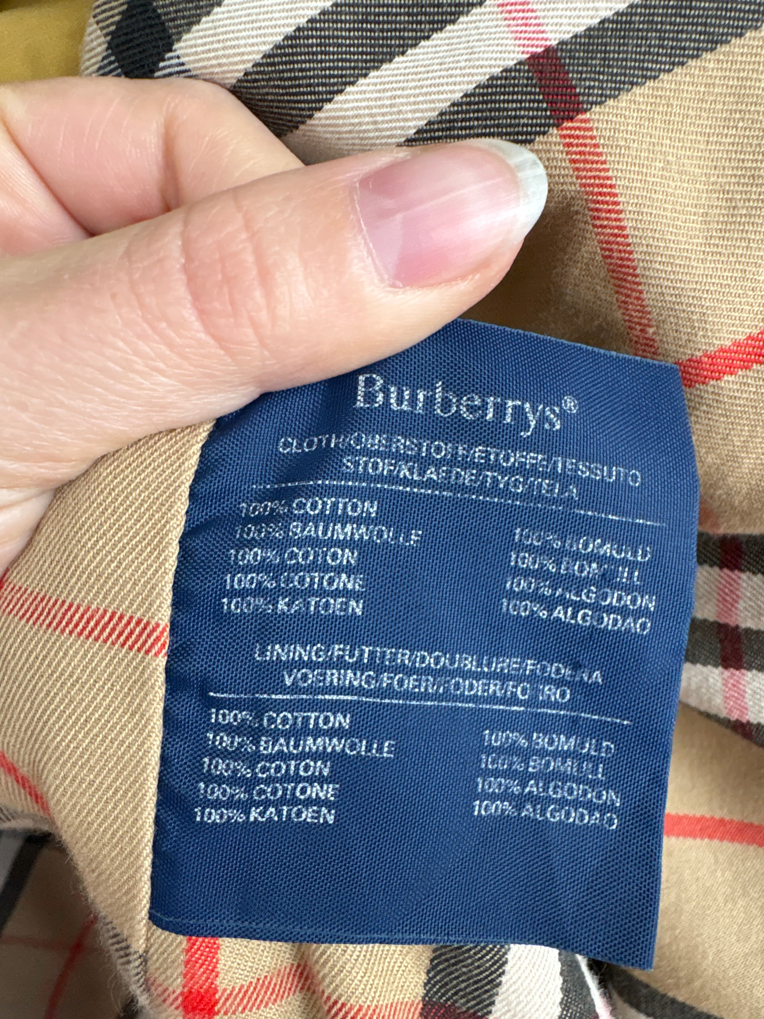 Burberry 　80サイズ Trench vintage Burberry în croi clasic cu talie reglabilă marcată