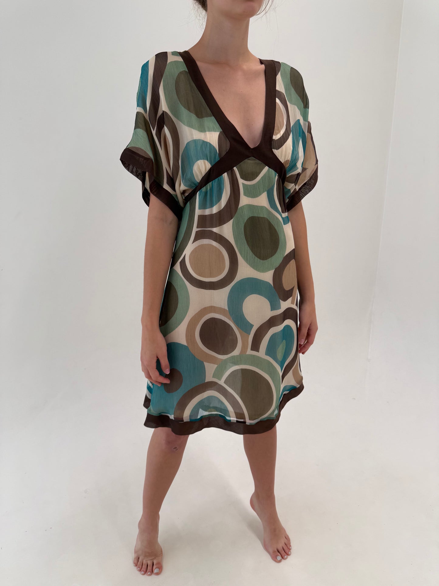 Rochie luxury Patrizia Pepe din mătase naturală în croi tip tunica