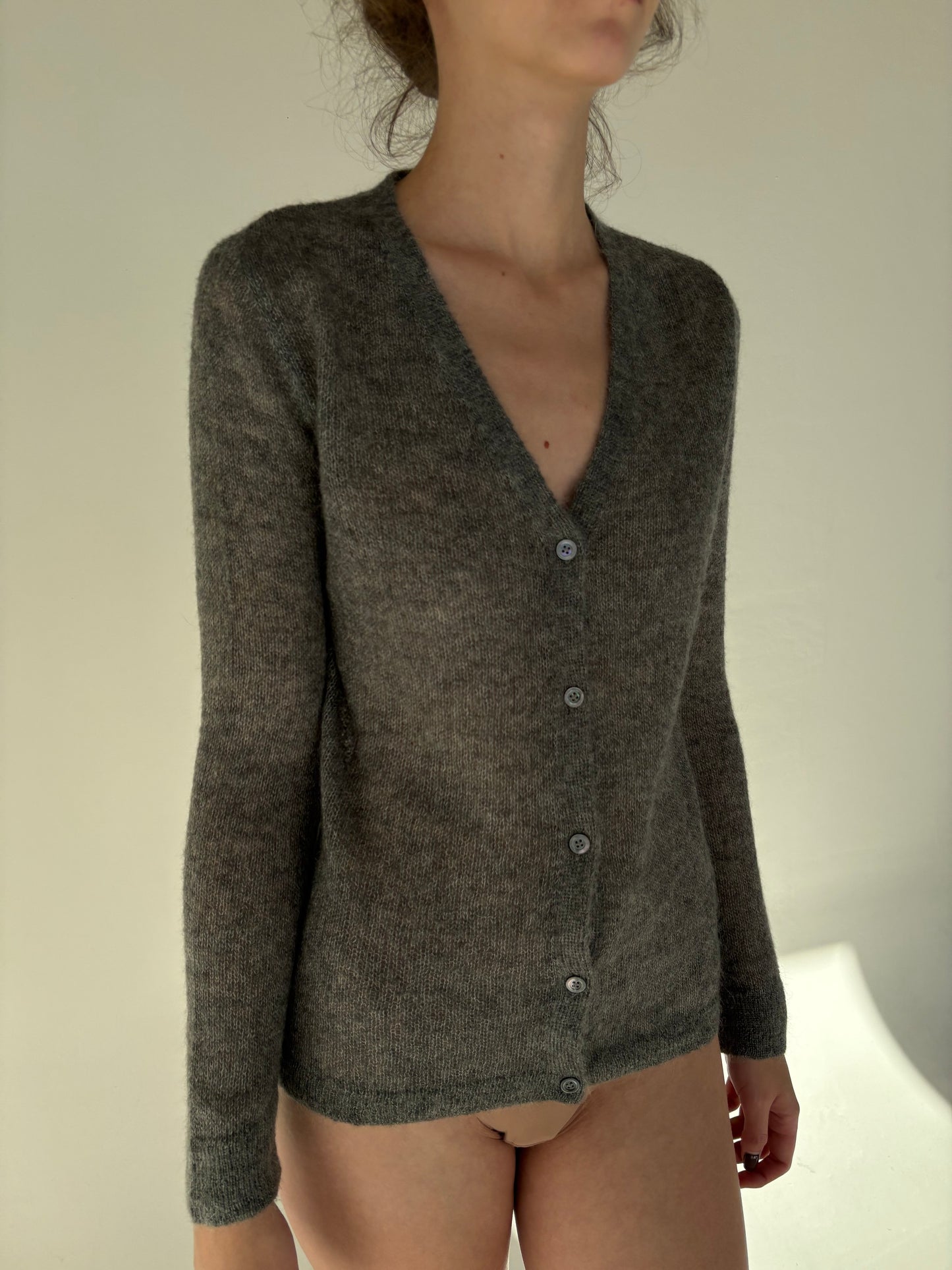 Cardigan din baby mohair