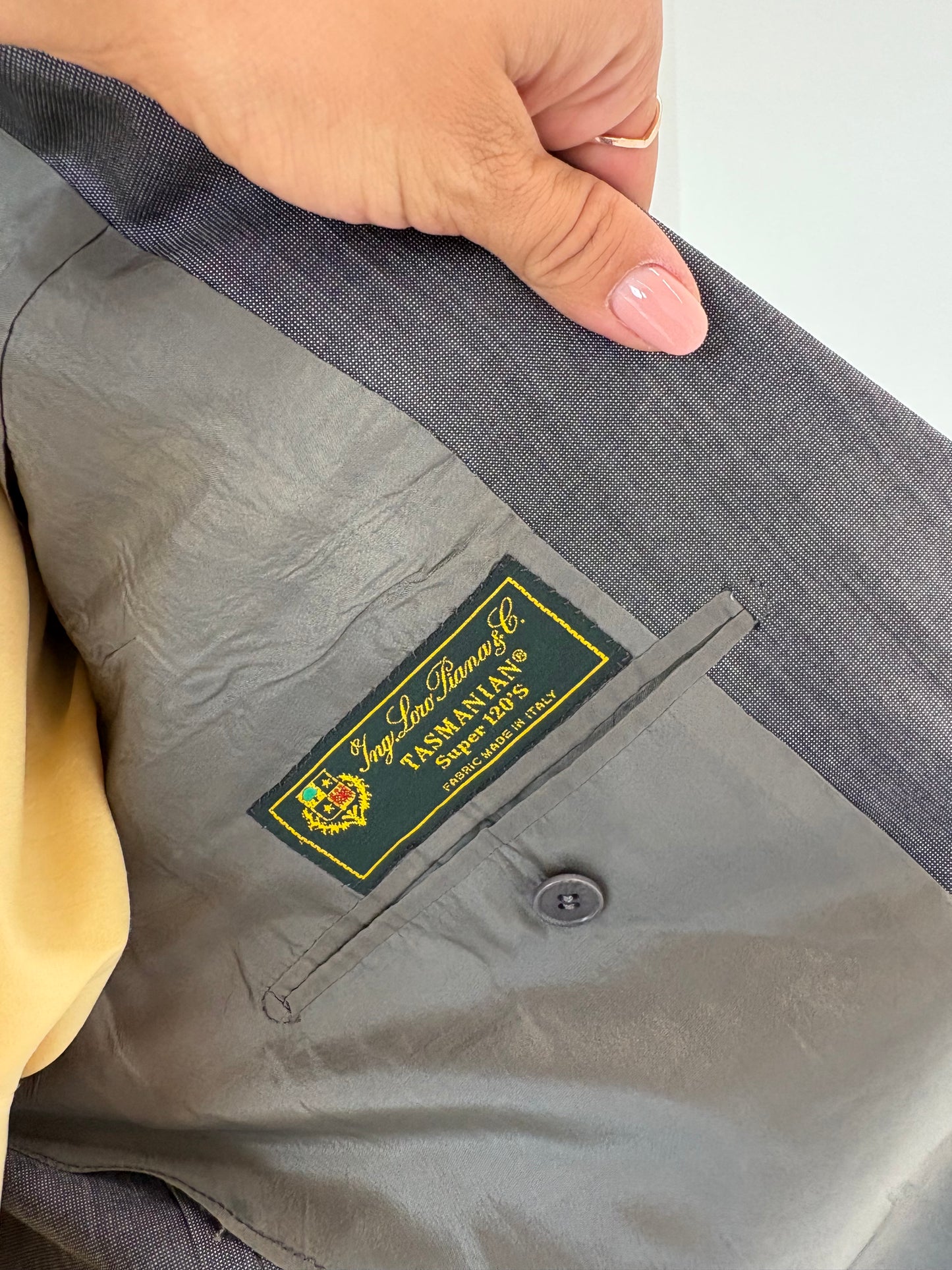 Sacou ultra luxury Loro Piana din lana extrafina tasmaniana super 120’s