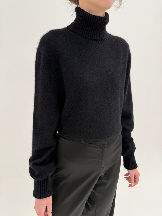 Maleta neagră din cașmir multiply