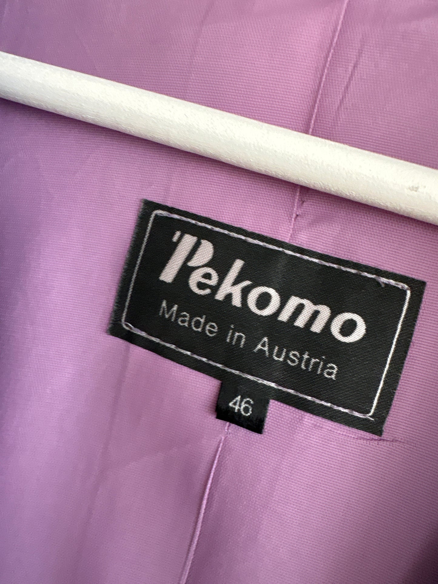 Sacou vintage lavandă cambrat cu imerinsuir bufanți din in modal și bumbac