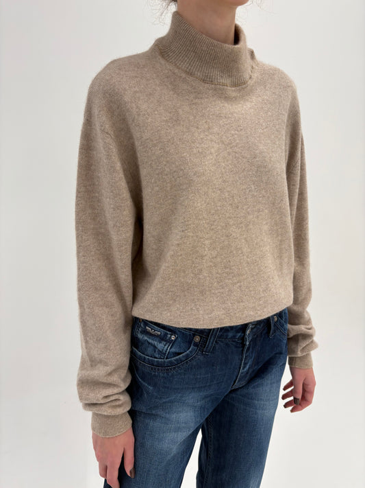 Maleta tall nude din cașmir multiply