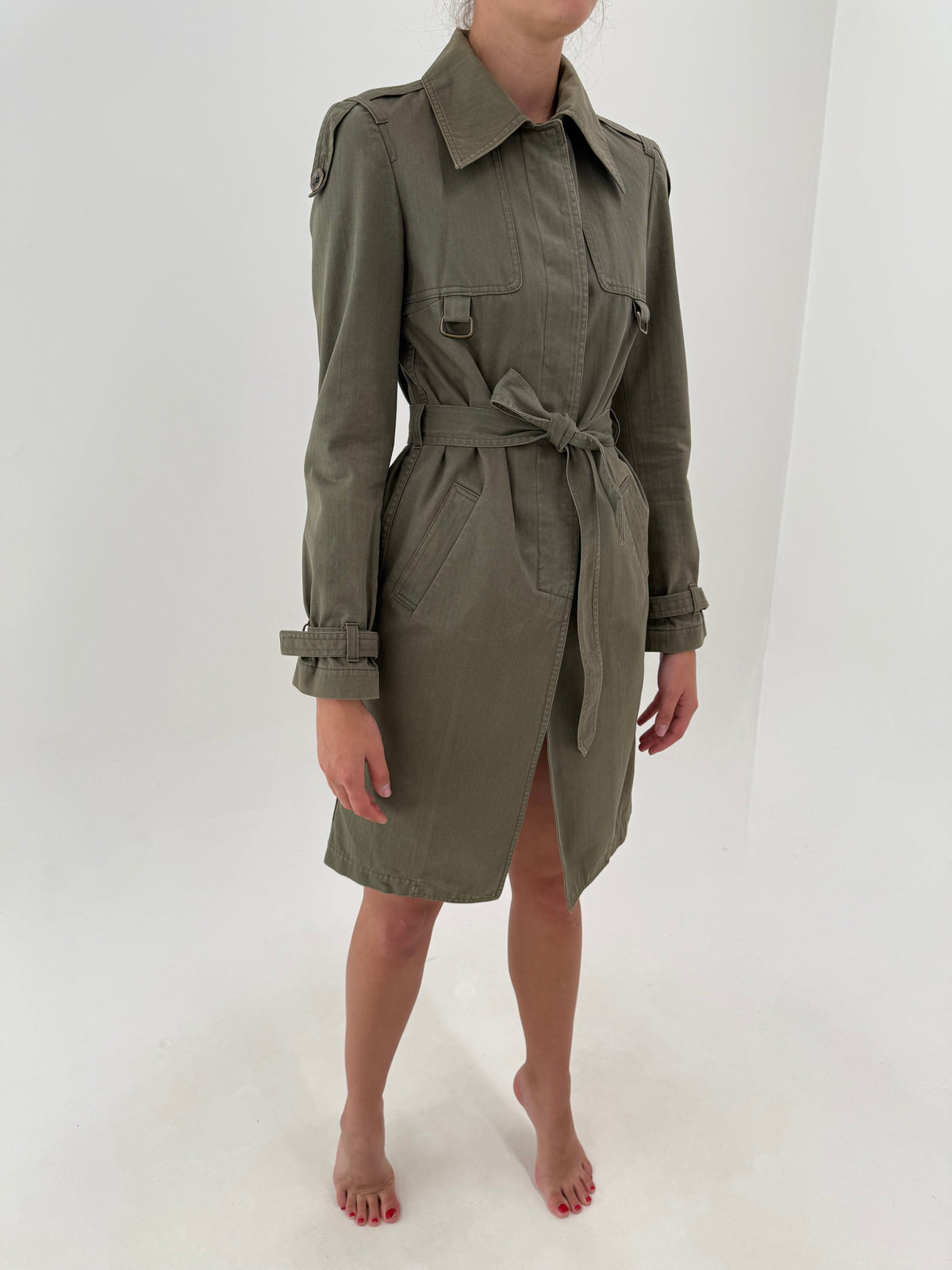Trench Dolce&Gabbana vintage din gabardină groasă de bumbac