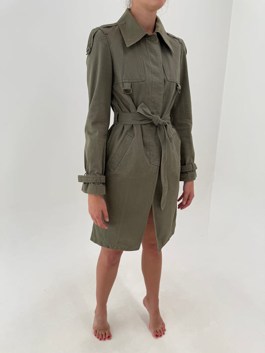Trench Dolce&Gabbana vintage din gabardină groasă de bumbac