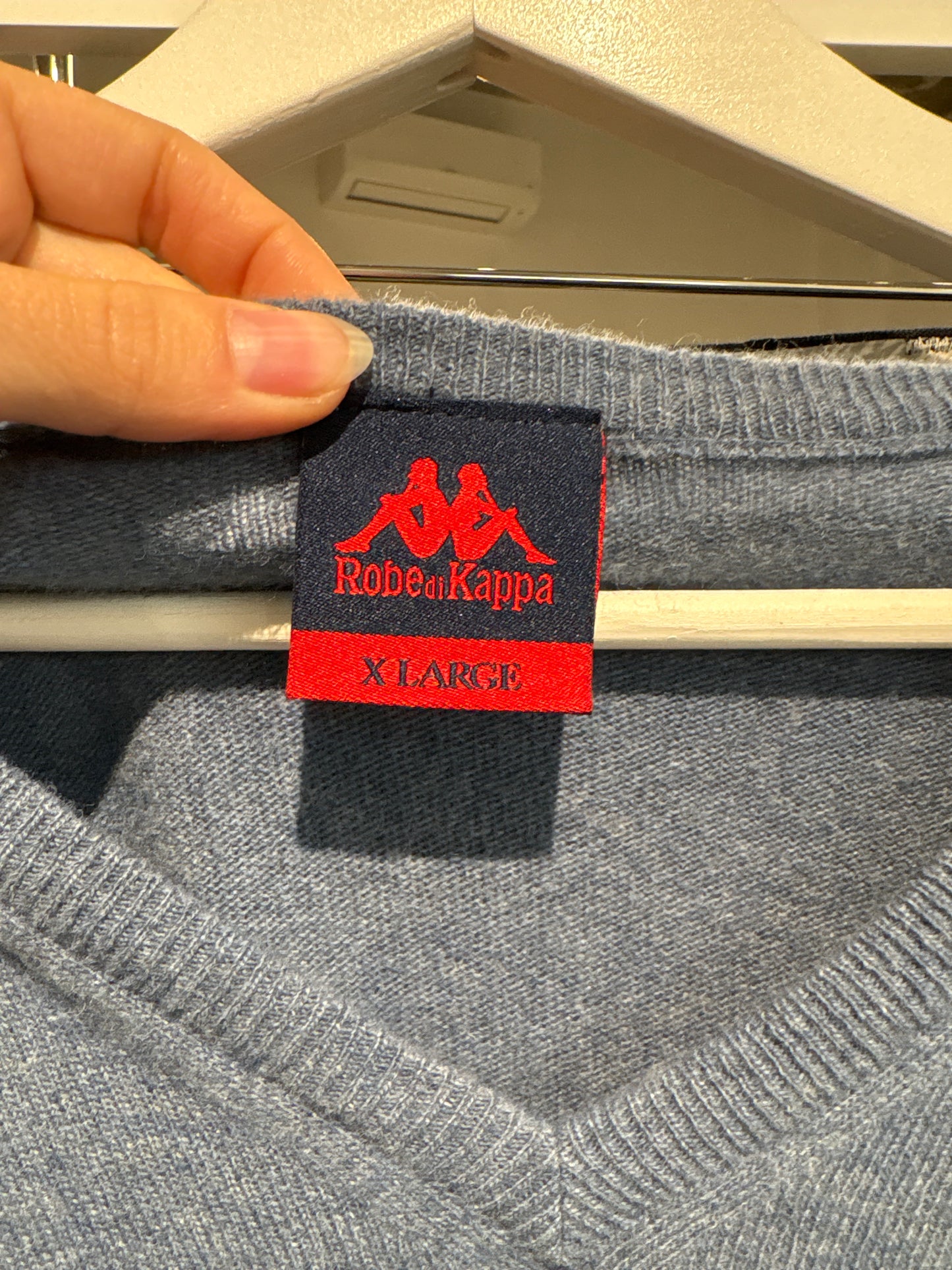 Pulover gros tall jeans blue 80% lana