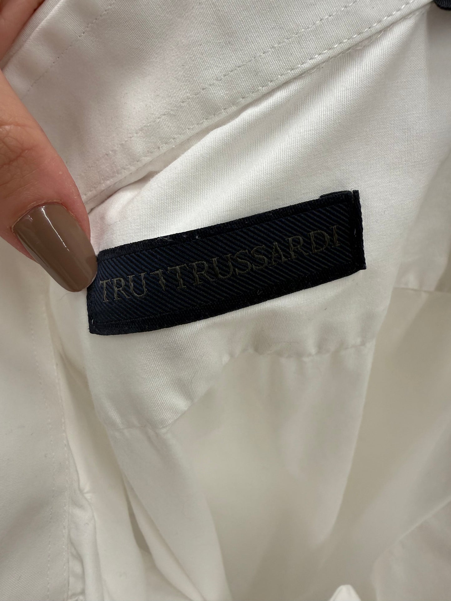 Cămașa clasică luxury Trussardi din poplin confort de bumbac