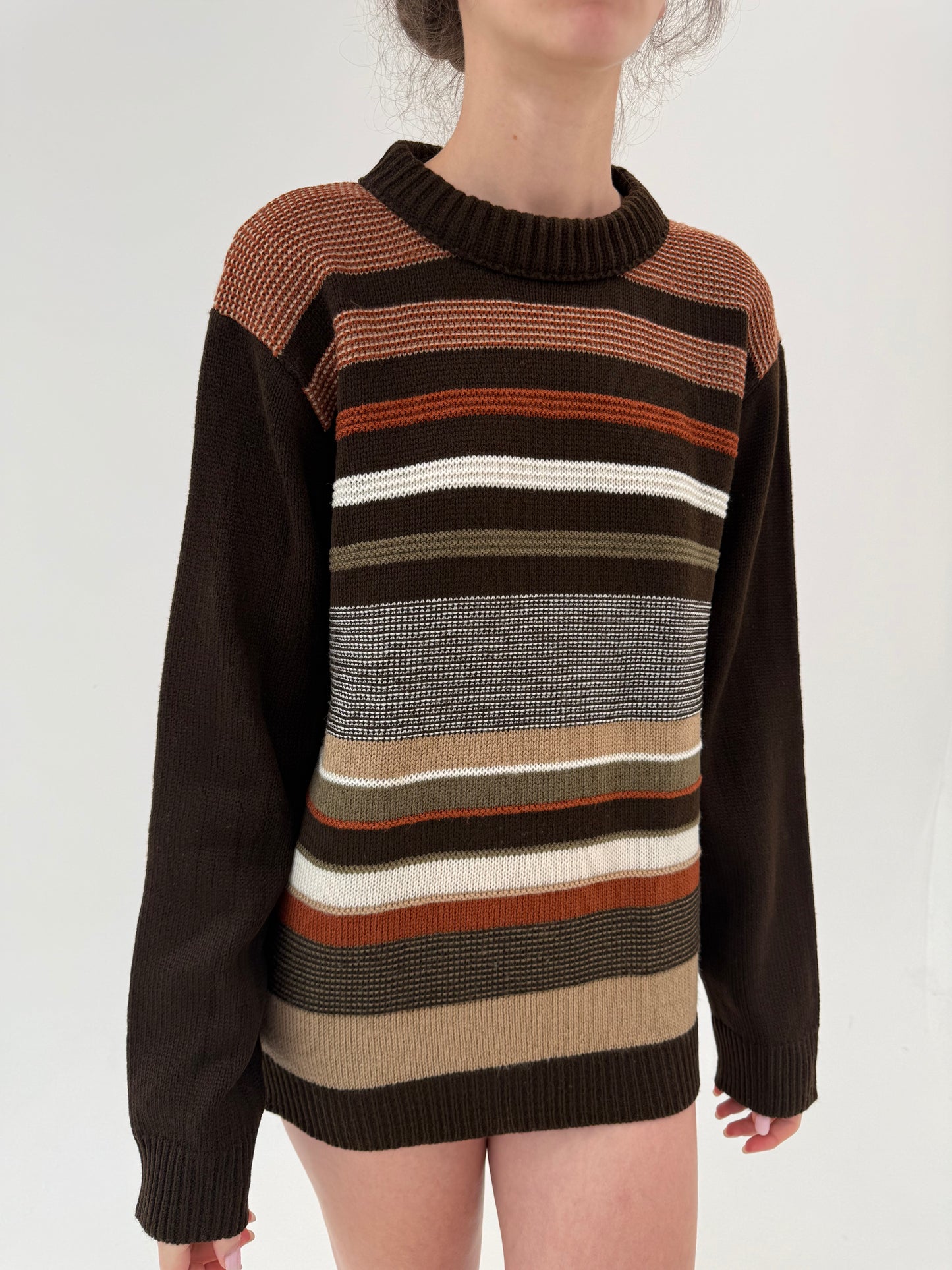 Pulover texturat în nuanțe superbe din lana merino extrafina groasă