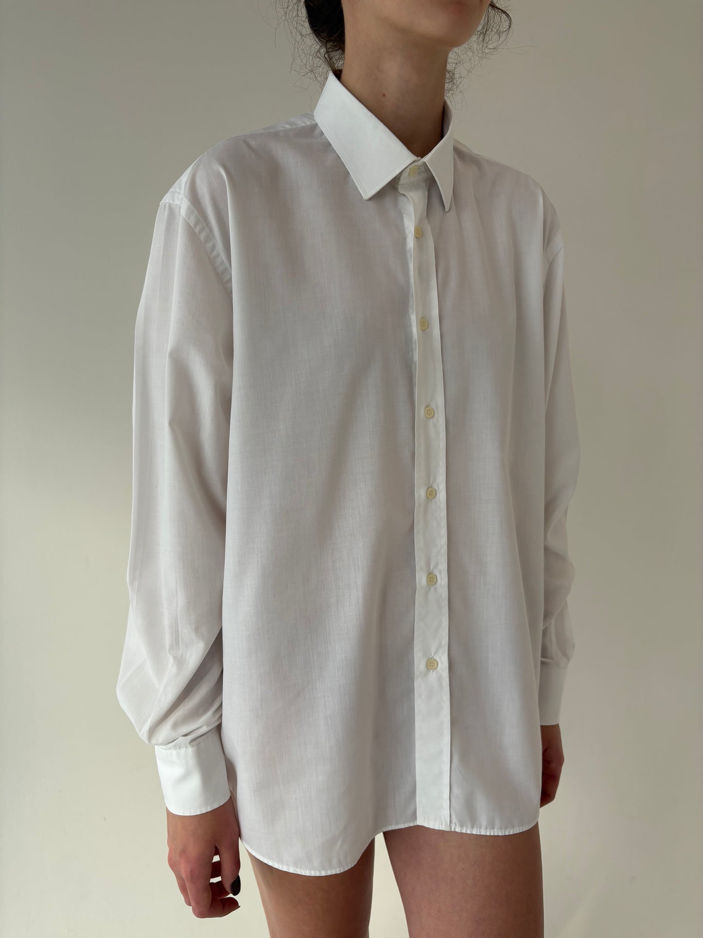 Cămașa premium italiană con poplin de bumbac excepțional