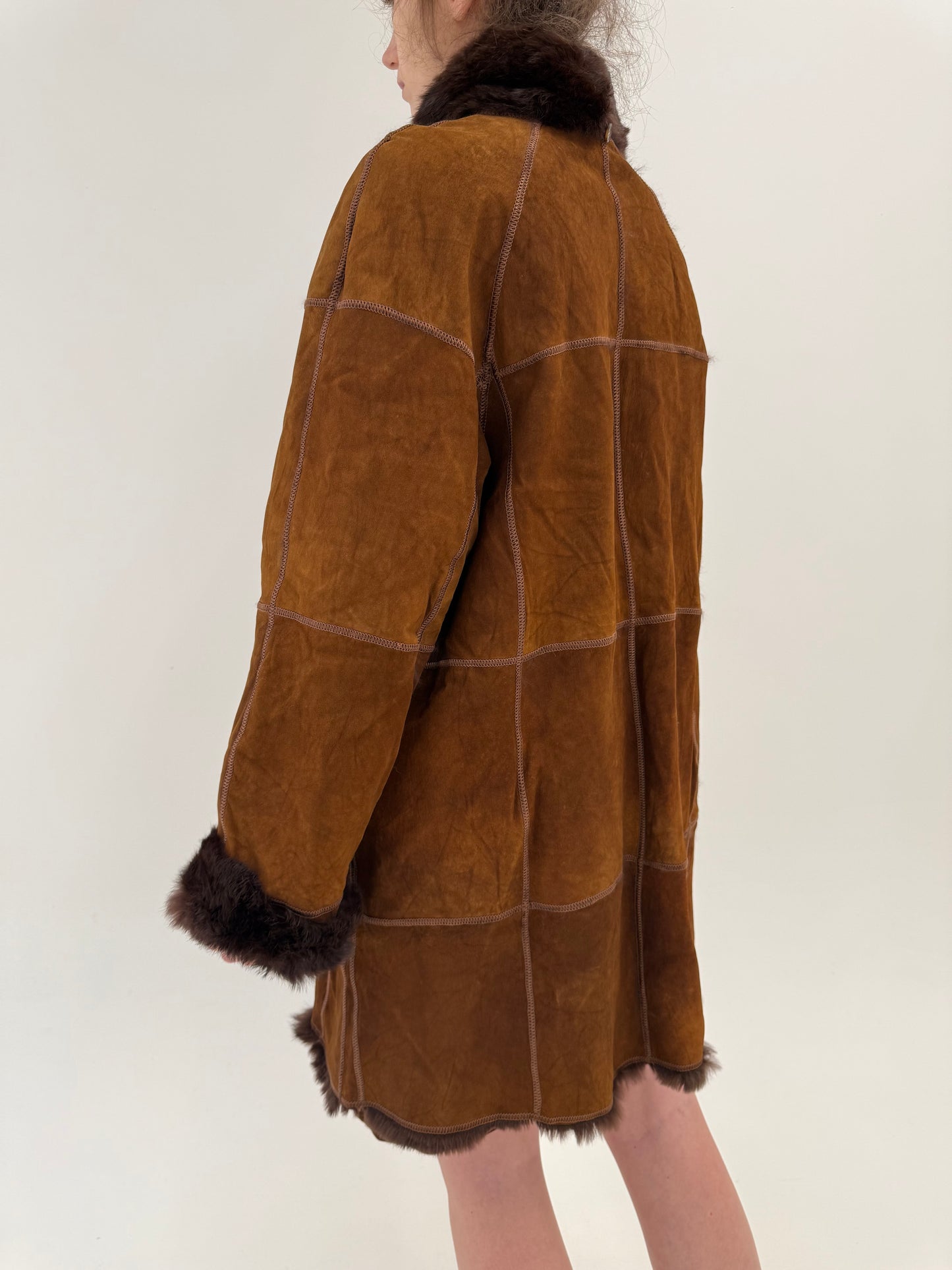 Blană naturală de iepure caramel foarte ușoară și călduroasă