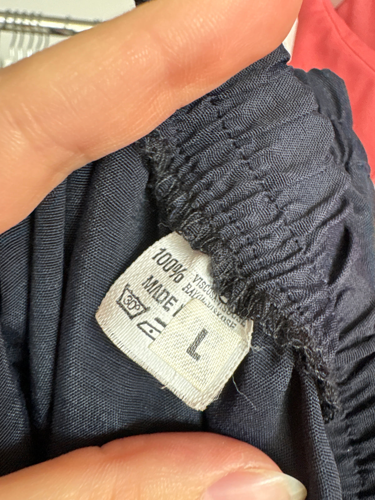 Pantaloni Navy vintage noi cu etichetă și talie ultra înaltă elastică