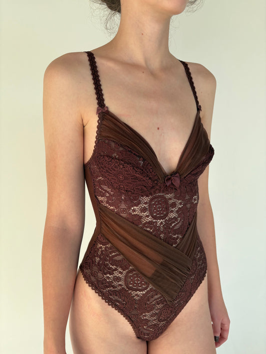 Body vintage nou chocolate brown high end italian