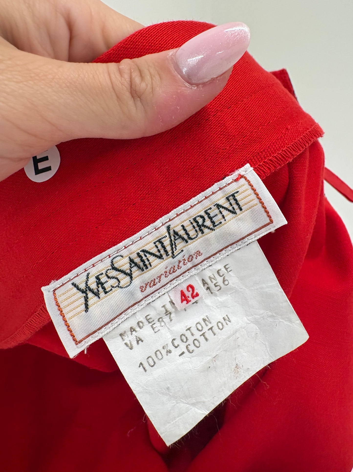 Fustă mini vintage Yves Saint Laurent cu talie ultra înaltă marcată și pense