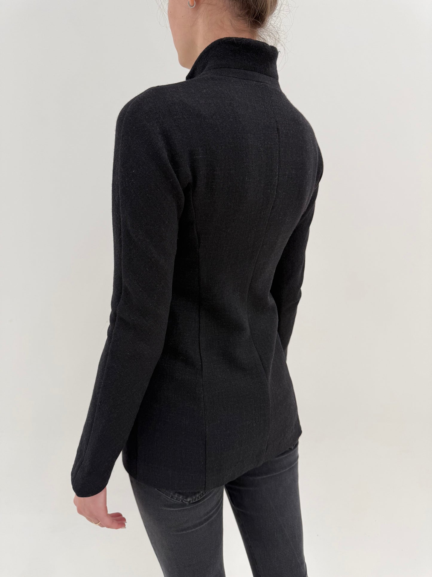 Sacou ultra cambrat Gianfranco Ferre luxury charcoal gray