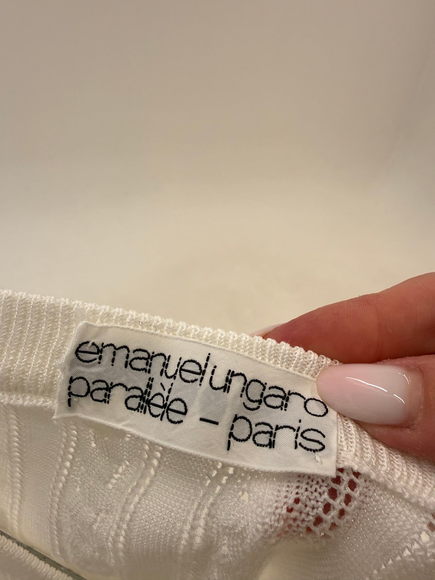 Top vintage luxury Emanuel Ungaro sfârșit de ani 80 din bumbac Filo di Scozia