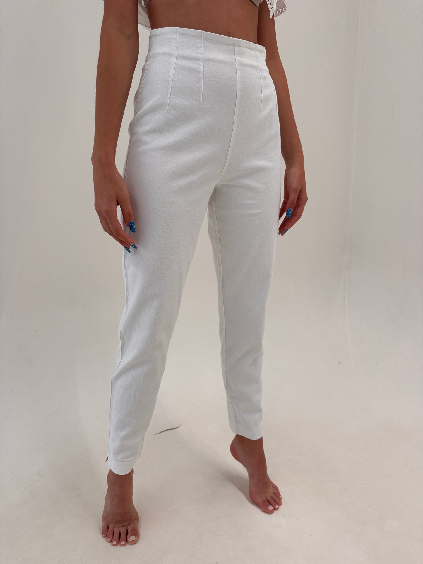 Pantaloni țigaretă tall ultra confort modelatori cu talie înaltă extrem de înaltă