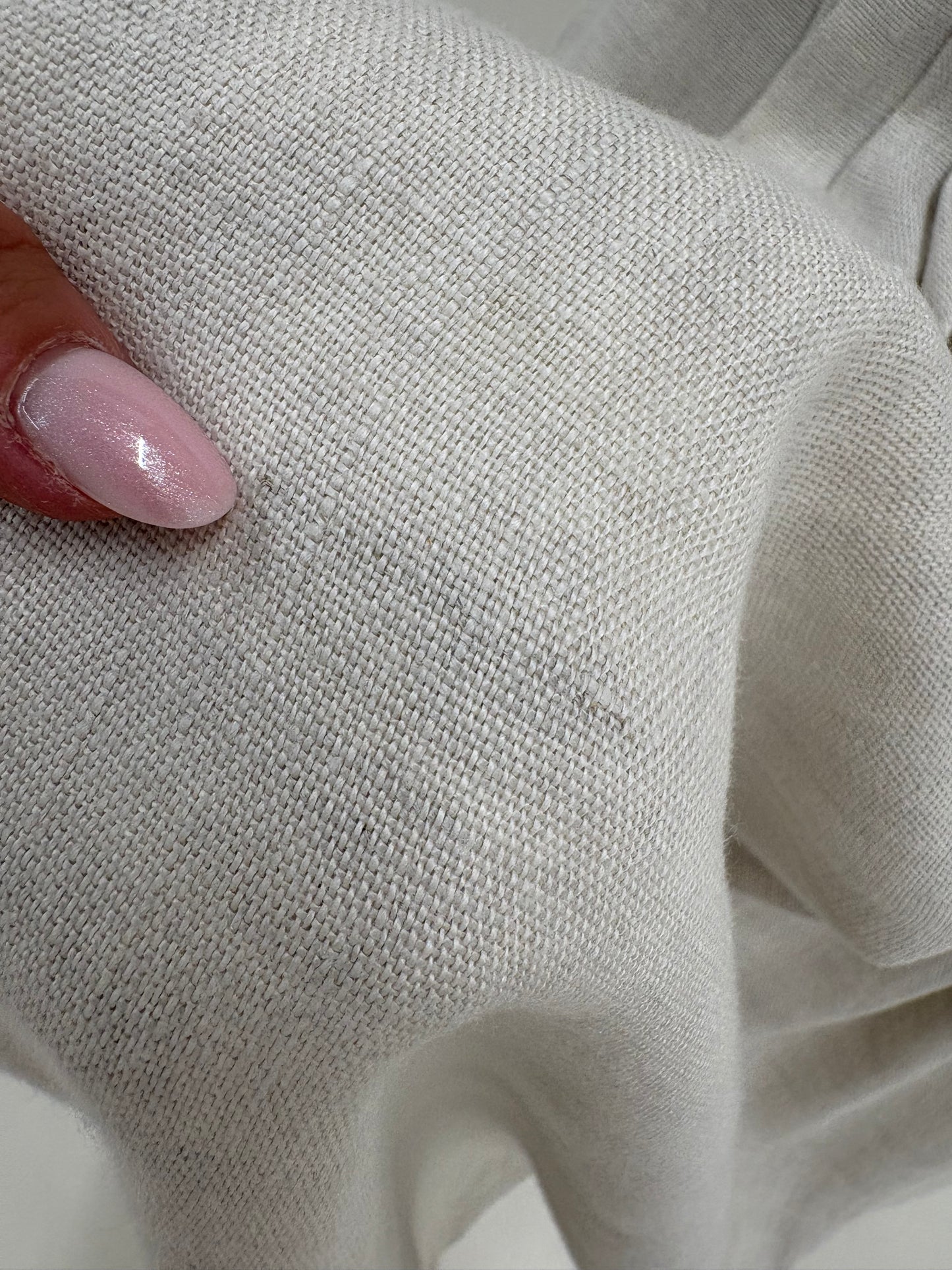 Rochie vintage maxi în nuanțe de nude cu broderie și corsaj din pânză grea de in
