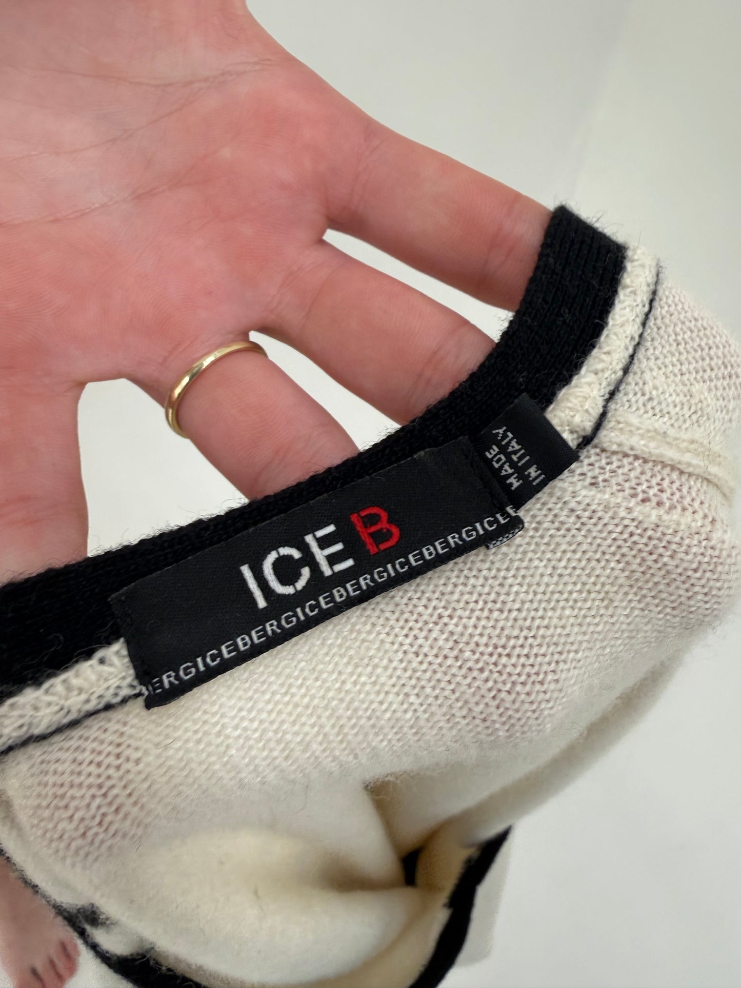 Puloveras luxury Iceberg în dungi și anchior