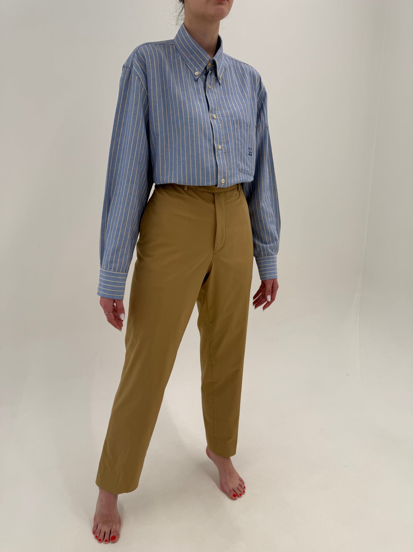 Costum tall camel Prada de vară în croi actual