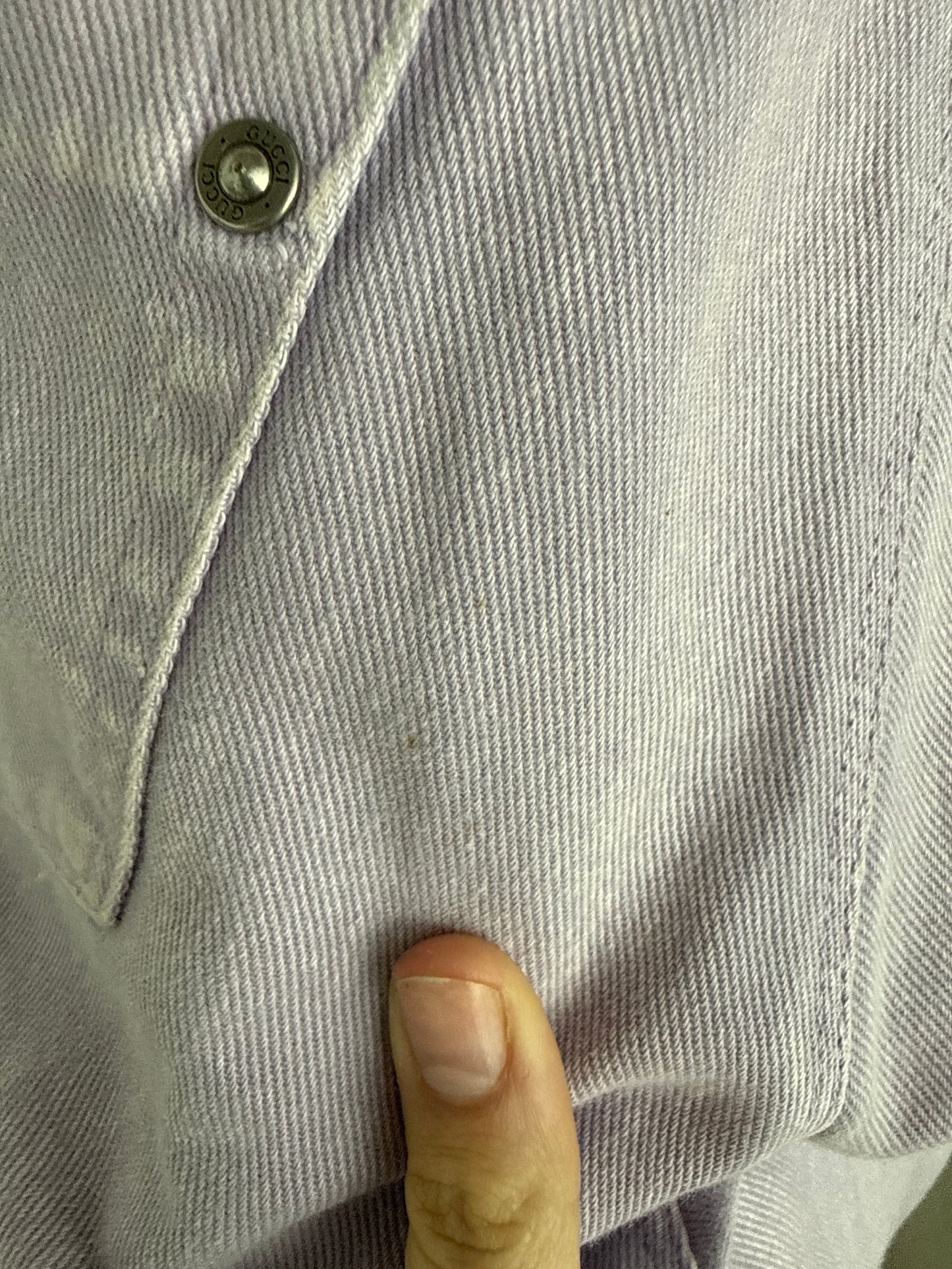 Jeans Gucci lavender de vară in croi clasic